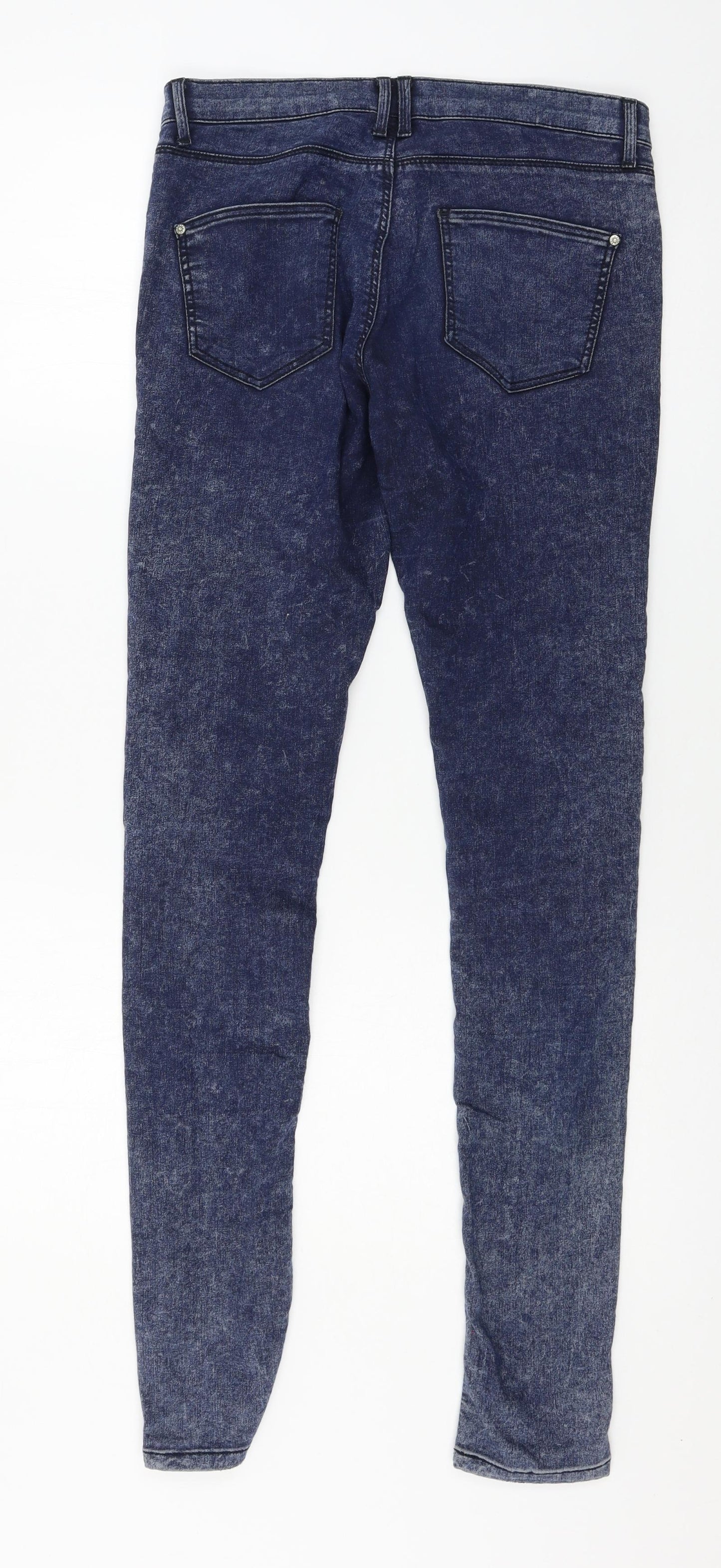 Topshop Womens Blue  Denim Skinny Jeans Size 28 in L34 in