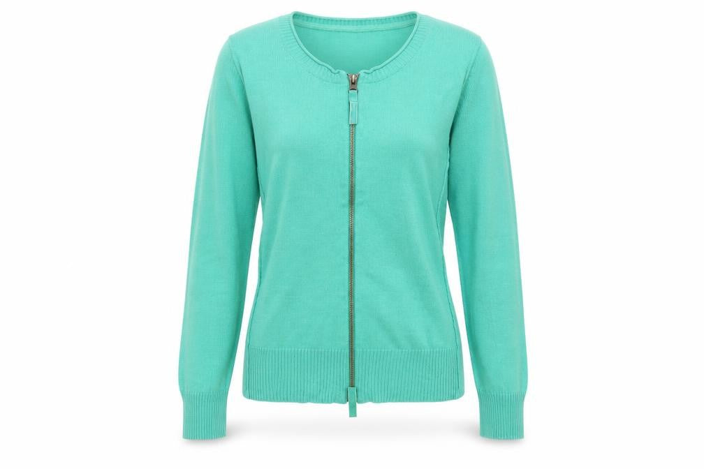 mistal Womens Green   Full Zip Jumper Size 8