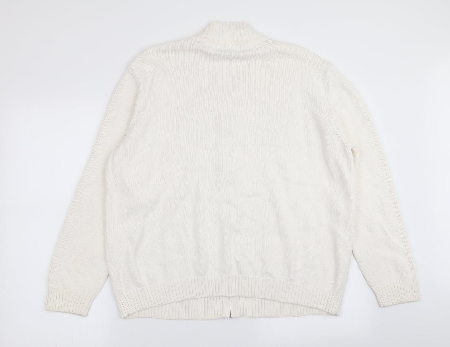 Jumper Womens White   Full Zip Jumper Size XL