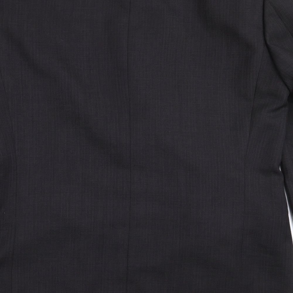 zantos Mens Black Striped  Jacket Blazer Size 38