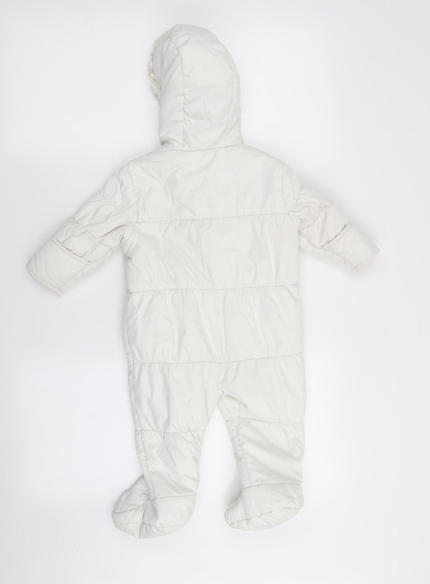 onme Girls White   Basic Coat Coat Size 6-9 Months  - all in one coat
