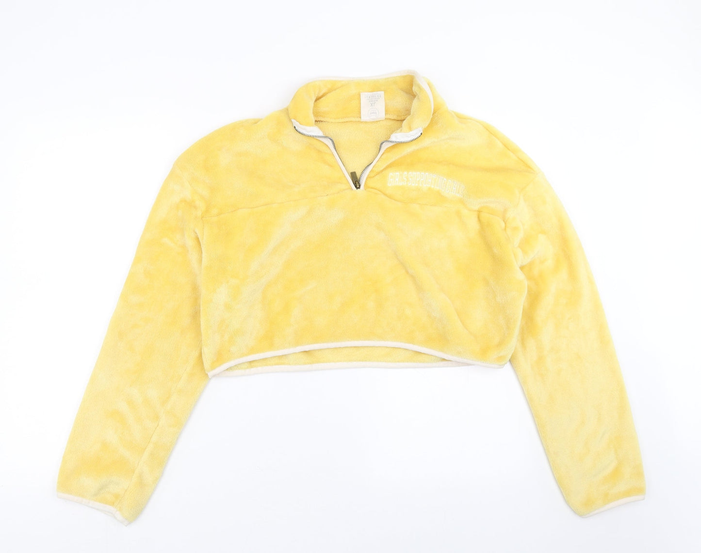 fanjoy.co Womens Yellow   Pullover Jumper Size XL  - Cropped