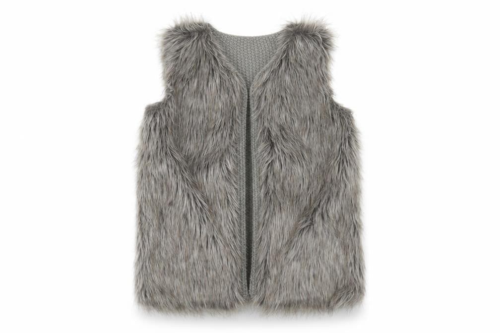 Primark Womens Grey  Knit Gilet Jacket Size S
