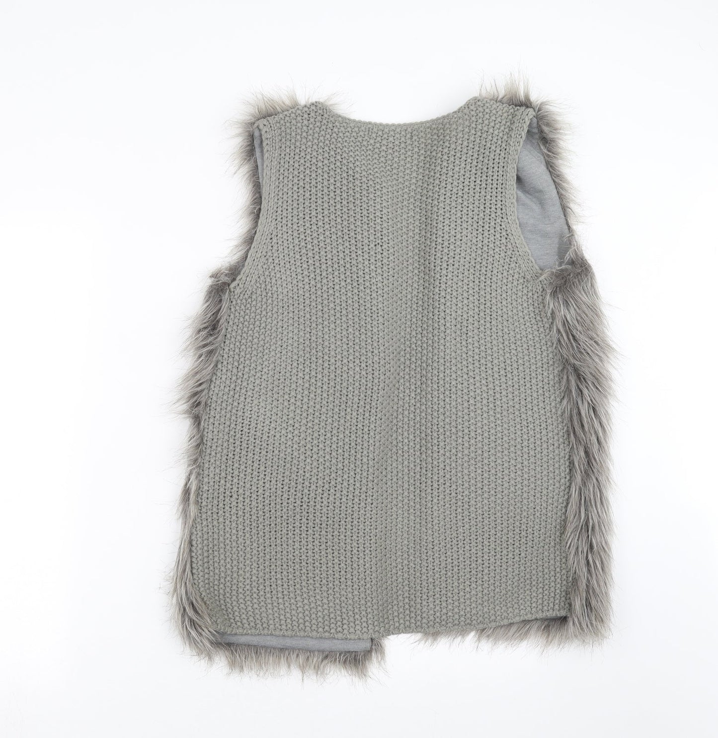 Primark Womens Grey  Knit Gilet Jacket Size S