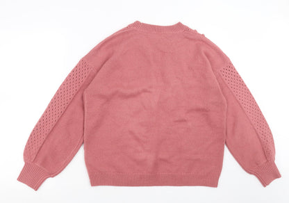 Back view of Principles women’s pink knit jumper, size UK 14