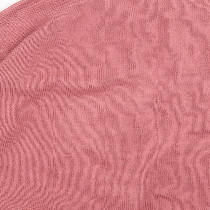 Brand and care label for Principles women’s pink knit jumper, size UK 14