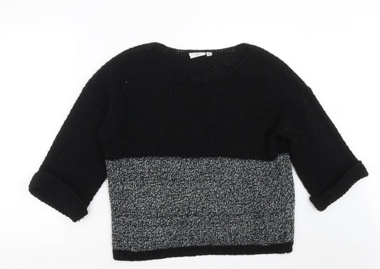 New Look Womens Black  Knit Pullover Jumper Size 12