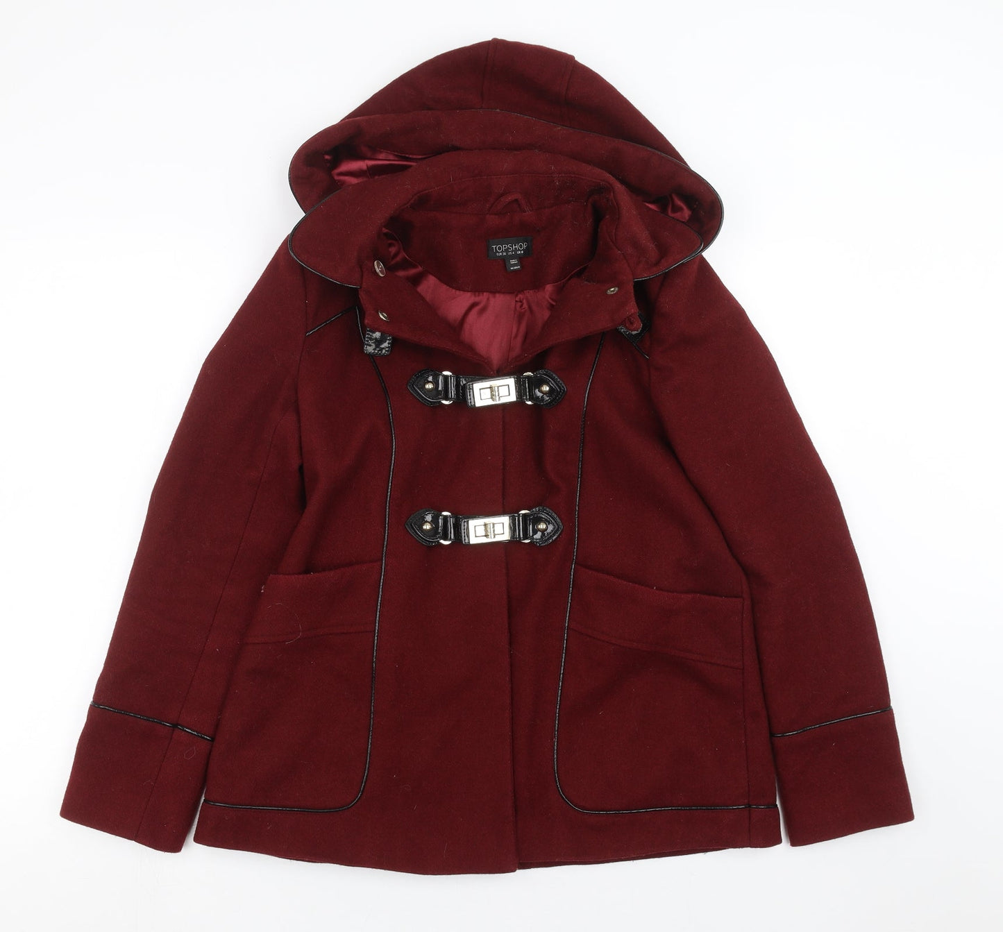Topshop Womens Red   Jacket Coat Size 8