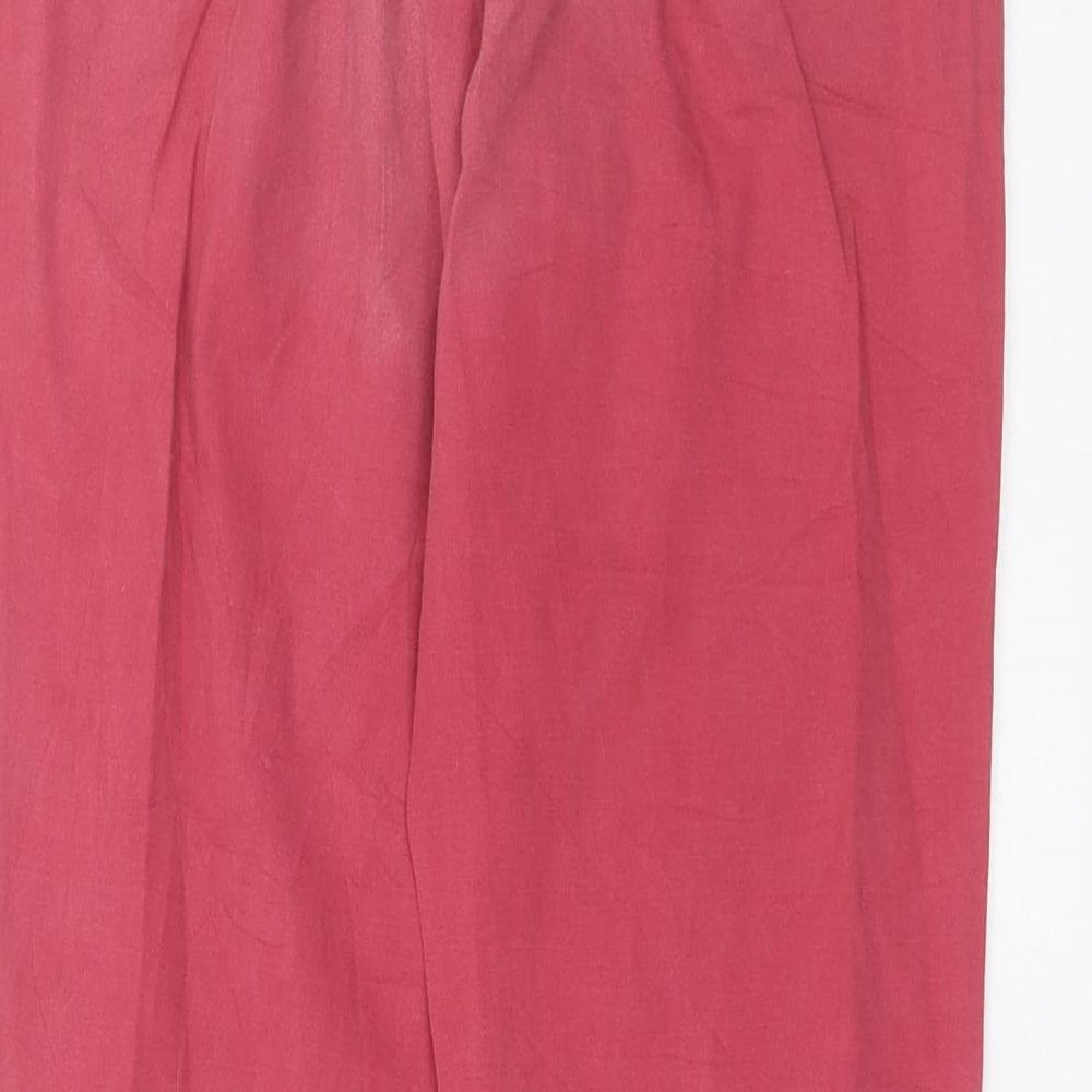 H&M Womens Pink   Chino Trousers Size 8 L27 in