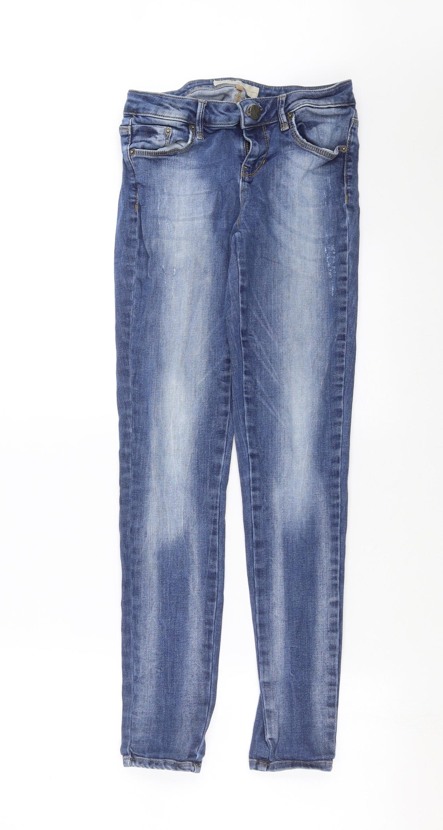 Topshop Womens Blue  Denim Skinny Jeans Size 26 in L30 in