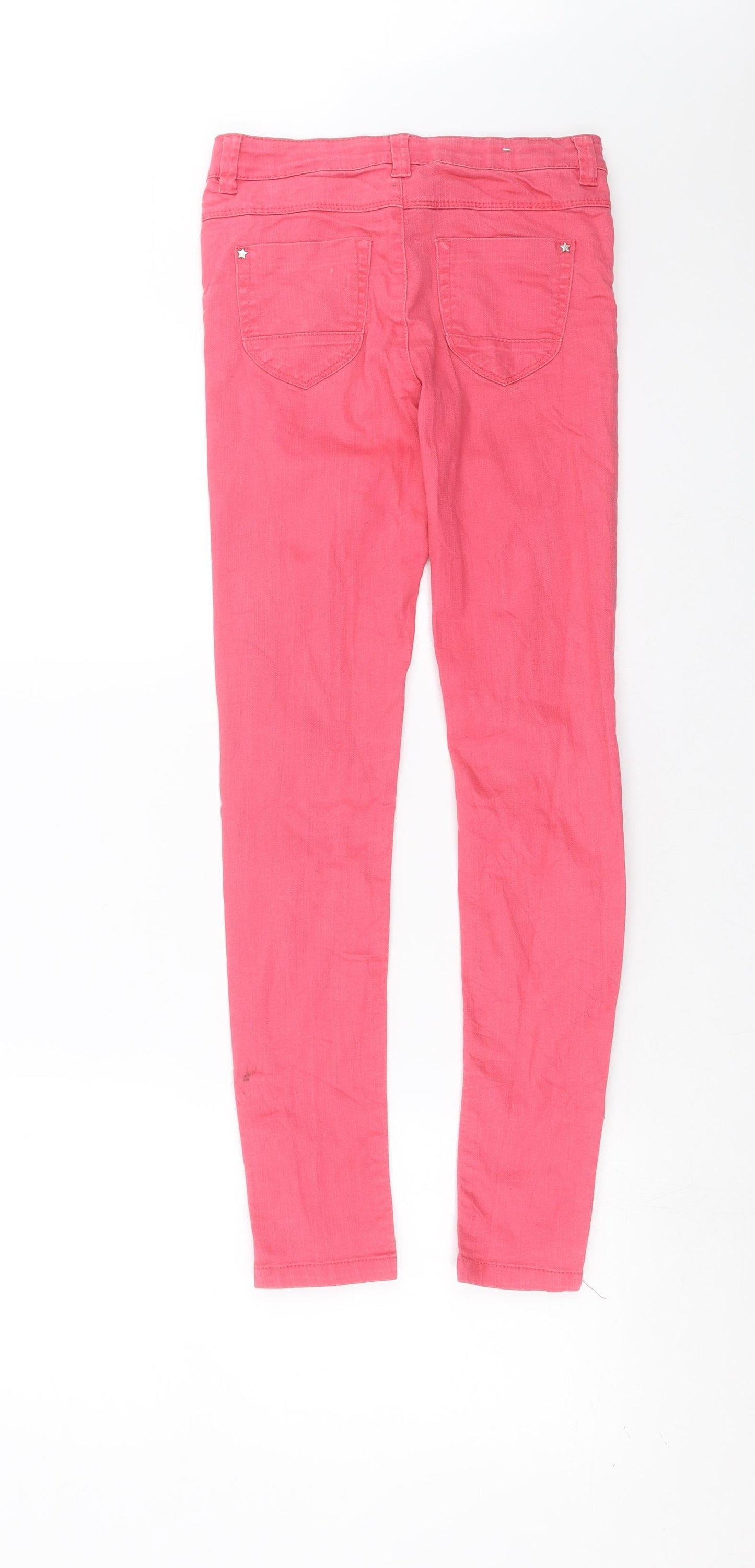 Vertbaudet Girls Pink  Denim Skinny Jeans Size 12 Years