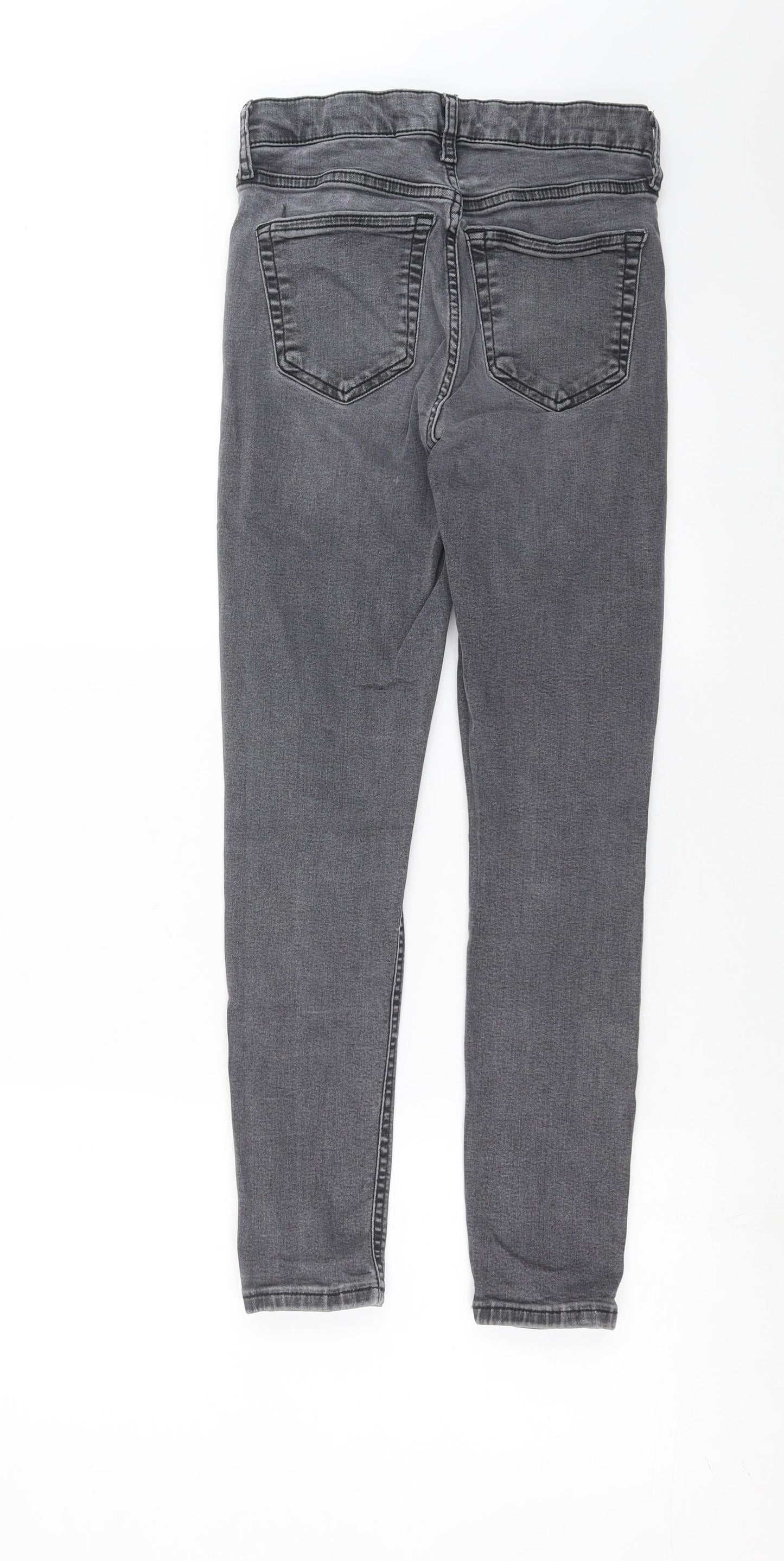 Topshop Womens Grey  Denim Skinny Jeans Size 26 in L25 in