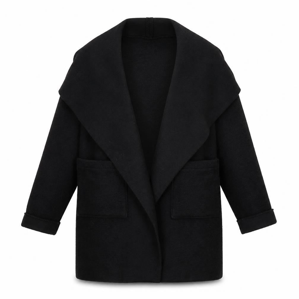 Preworn Womens Black   Overcoat Coat Size M