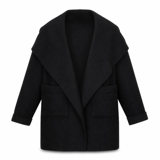 Preworn Womens Black   Overcoat Coat Size M
