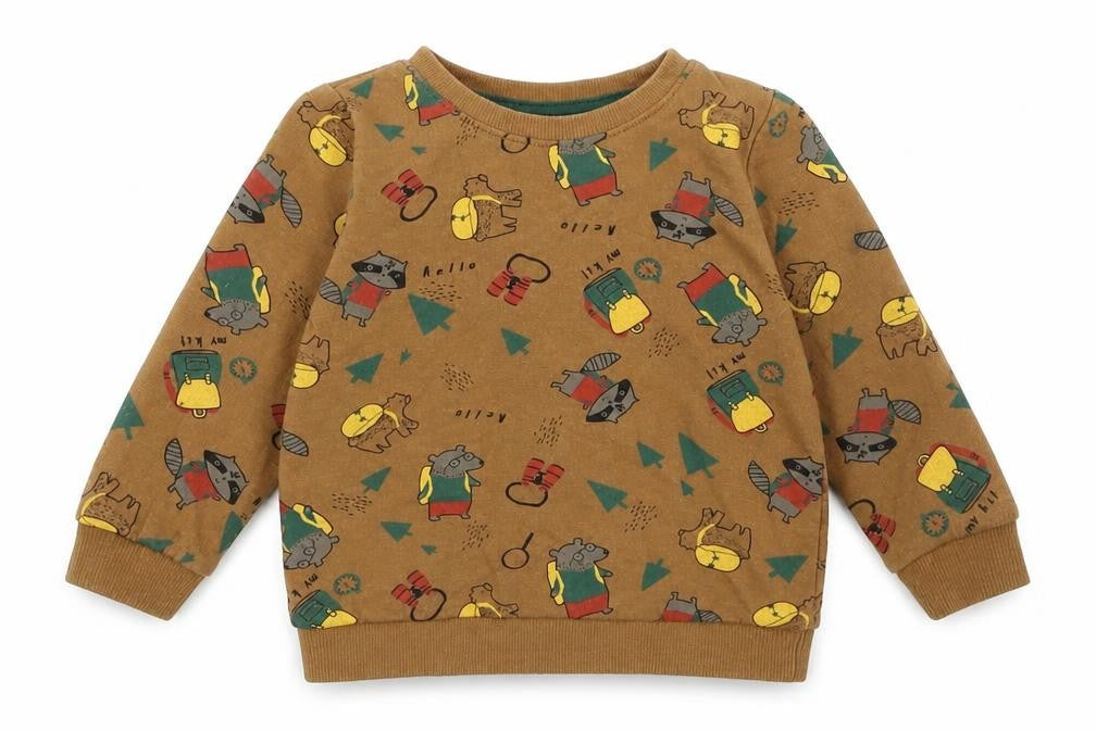 So Cute Baby Brown   Pullover Jumper Size 9-12 Months  - Woodland Animals