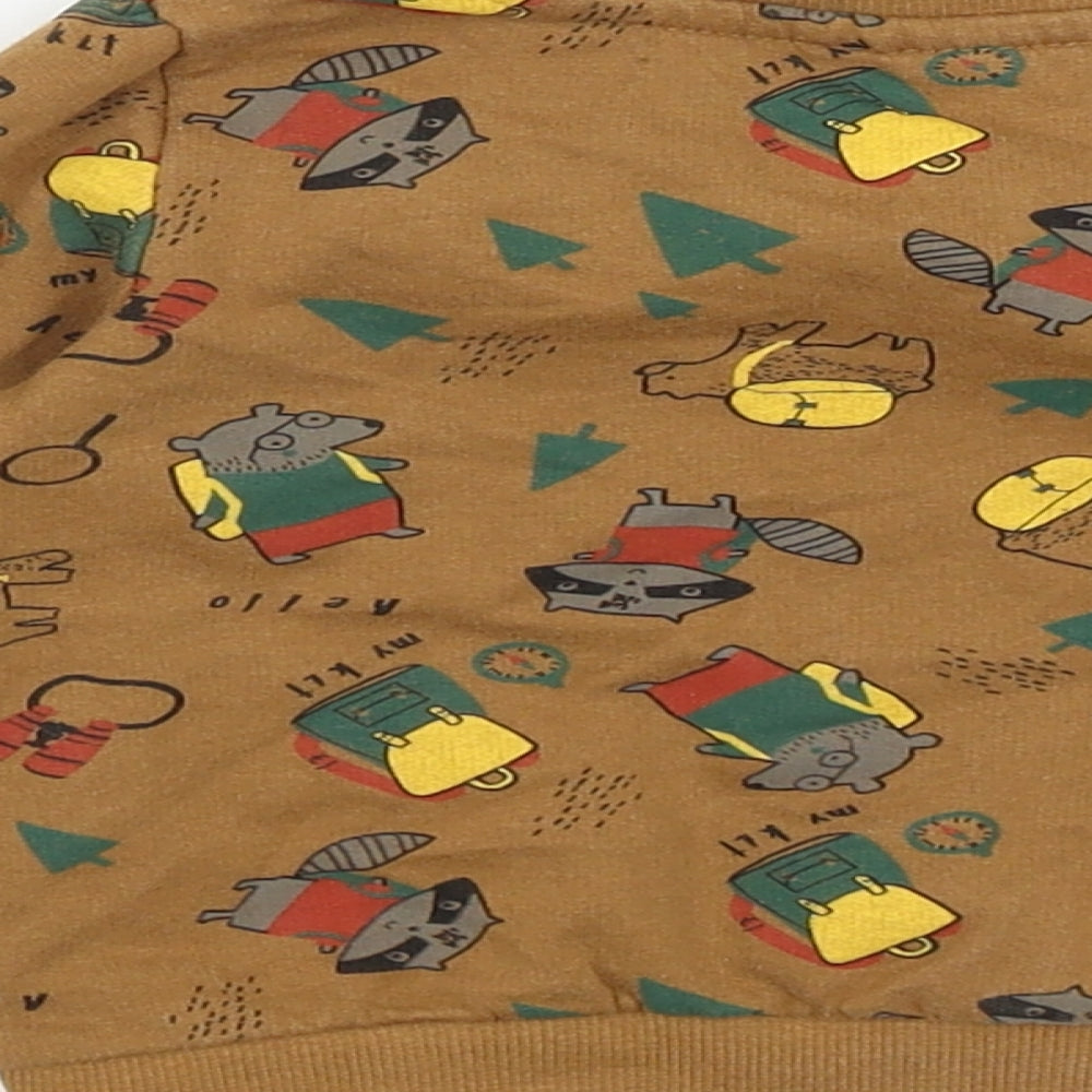 So Cute Baby Brown   Pullover Jumper Size 9-12 Months  - Woodland Animals