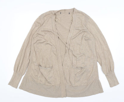 Marks & Spencer Womens Brown   Cardigan Jumper Size M