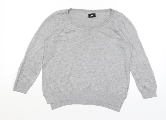H&M Womens Grey   Pullover Jumper Size S