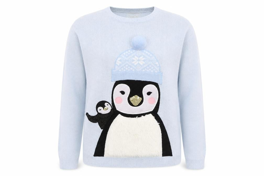 Preworn Womens Blue   Pullover Jumper Size 10  - Penguins