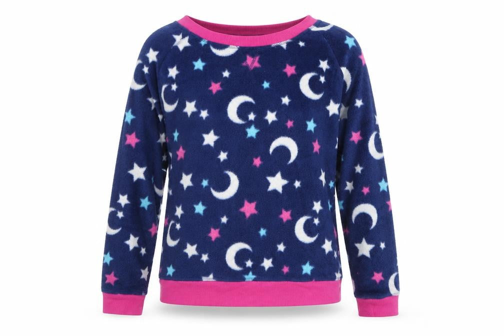 Adore Womens Blue Solid  Top Pyjama Top Size 8  - Stars & Moons
