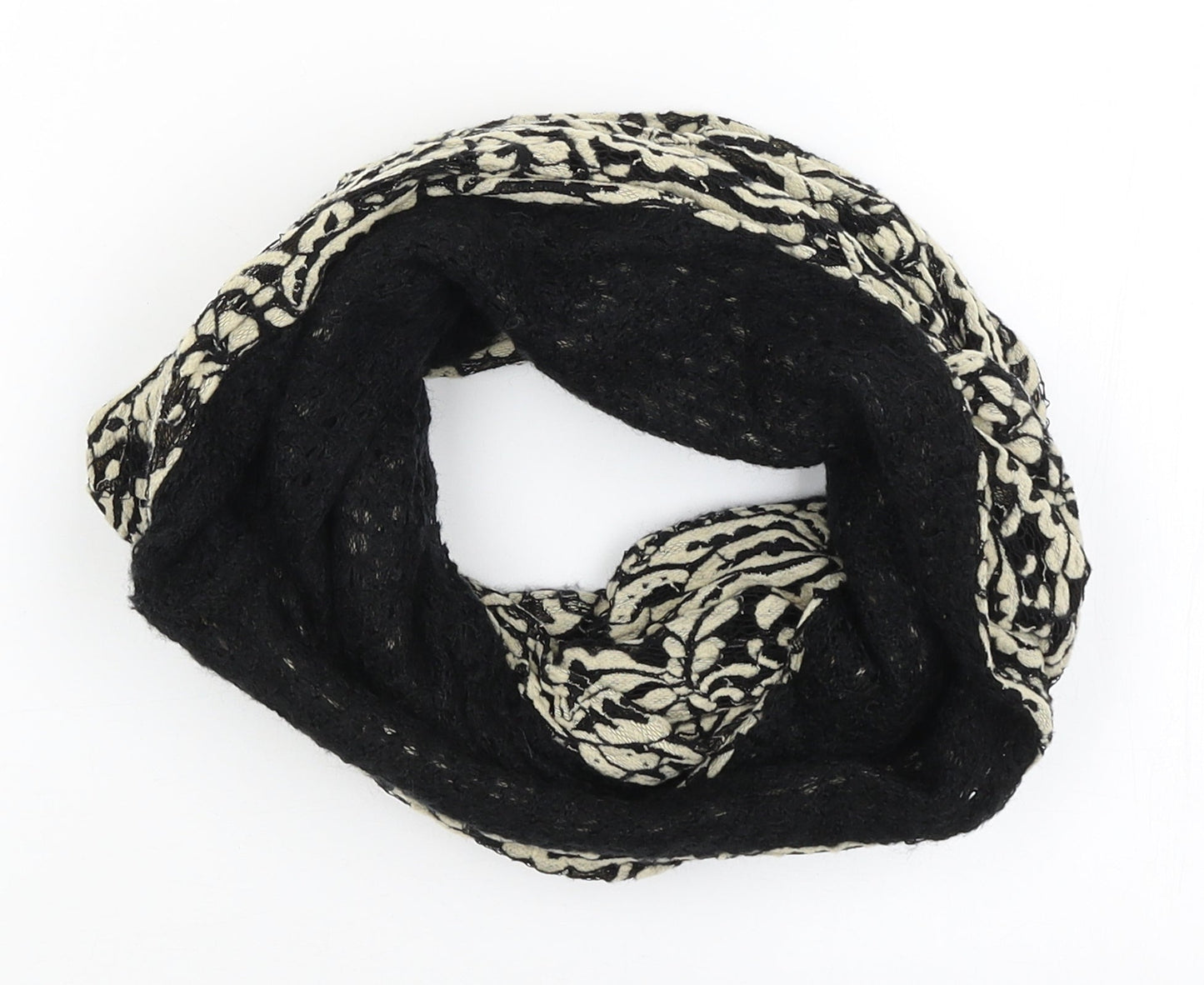 Preworn Womens Black Paisley   Scarf