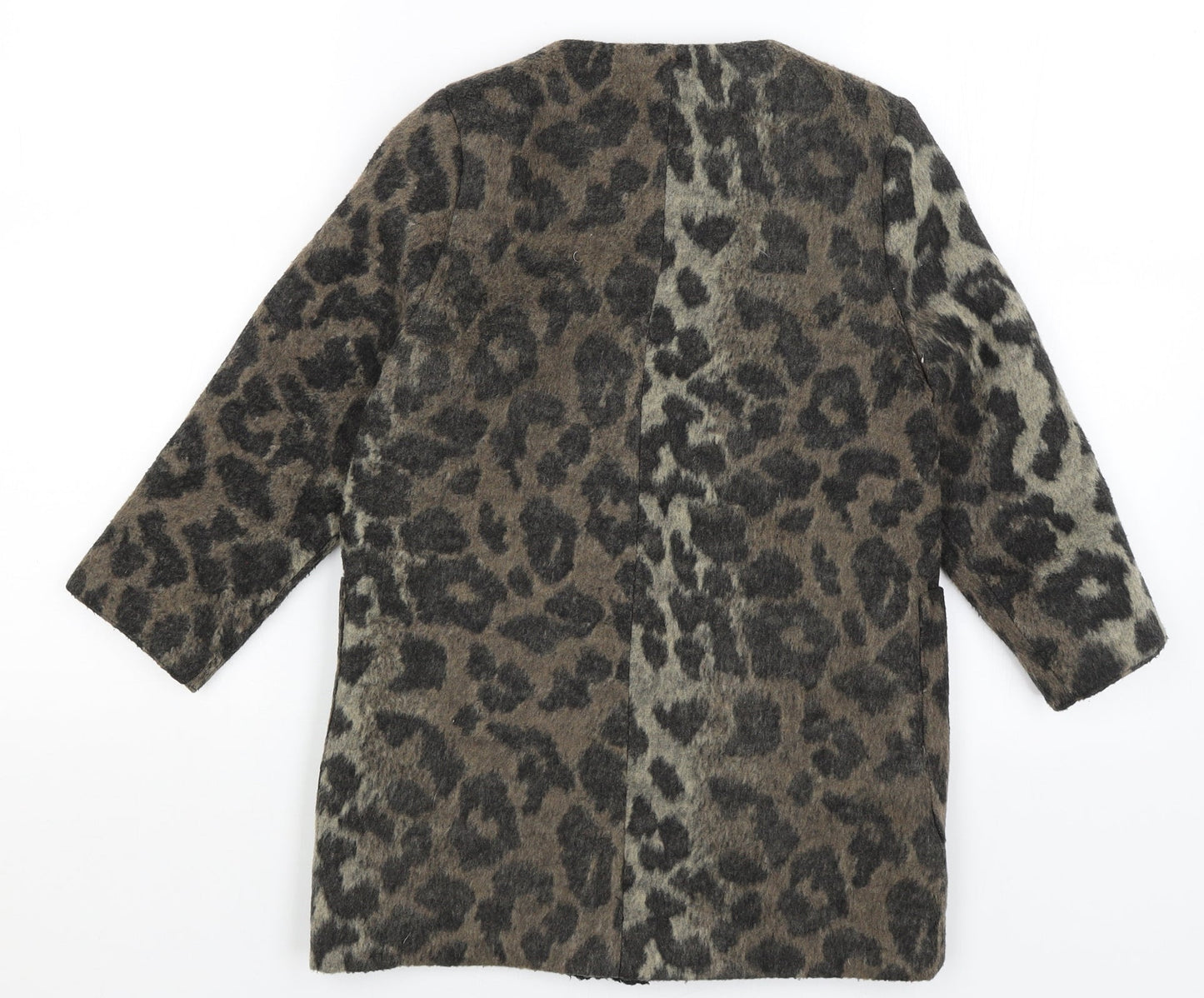 Matalan Girls Brown Animal Print  Overcoat Coat Size 8 Years