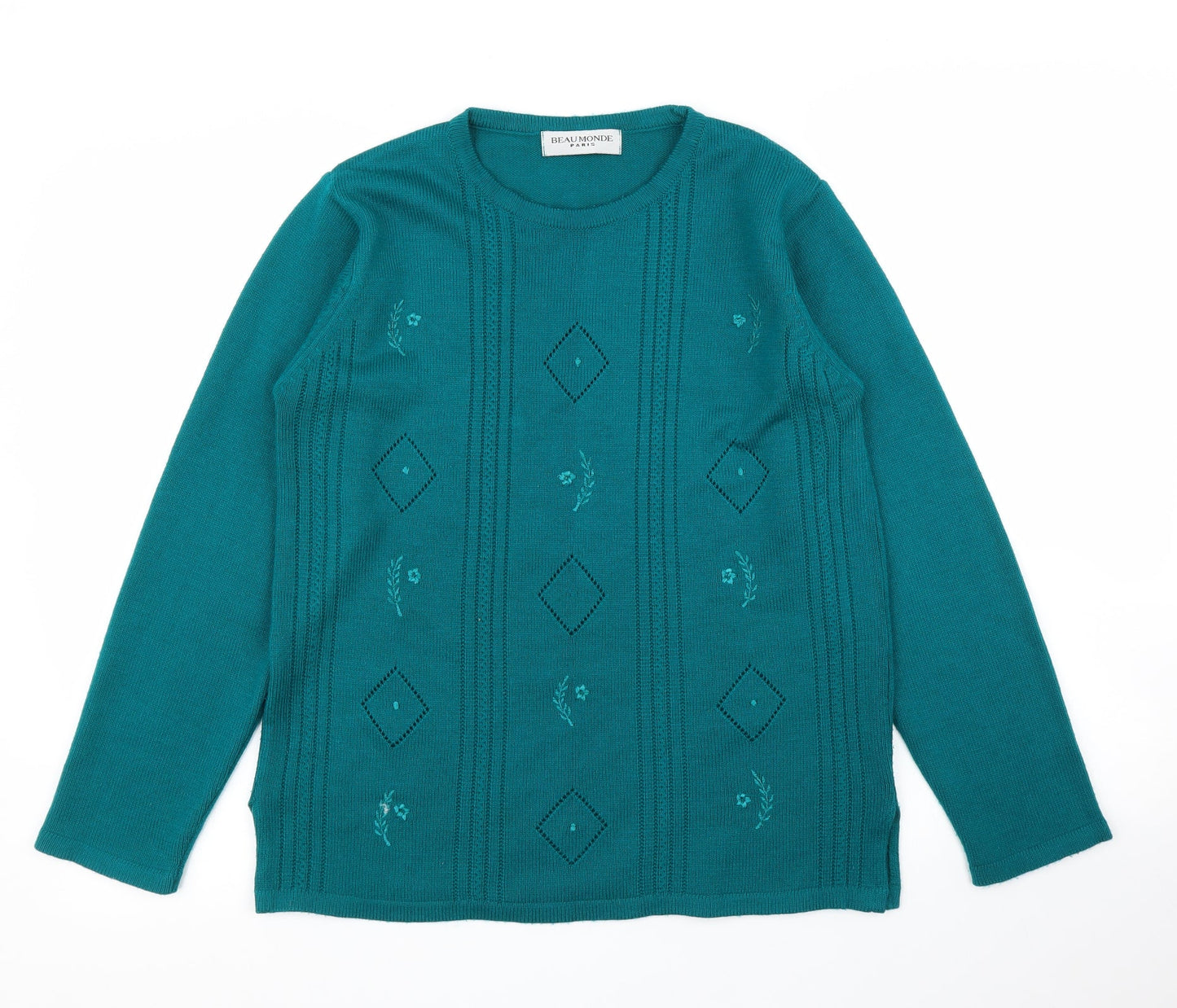 Beau Monde Womens Green   Pullover Jumper Size M