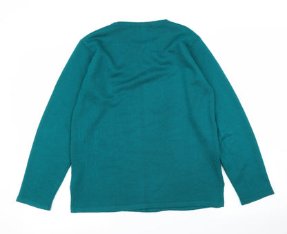 Beau Monde Womens Green   Pullover Jumper Size M