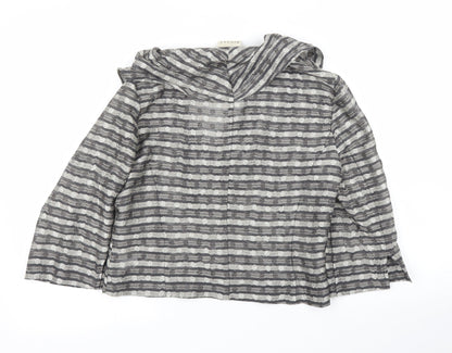 Minuet Womens Silver Striped  Cardigan Jumper Size 12