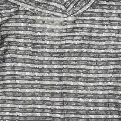 Minuet Womens Silver Striped  Cardigan Jumper Size 12