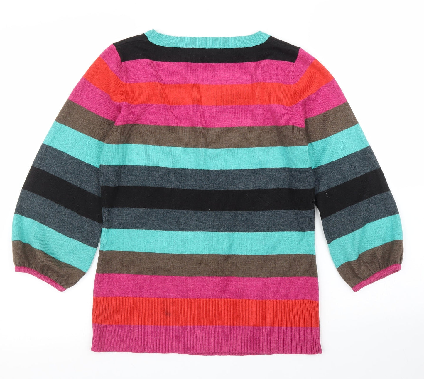 NEXT Womens Multicoloured Striped  Pullover Jumper Size 8