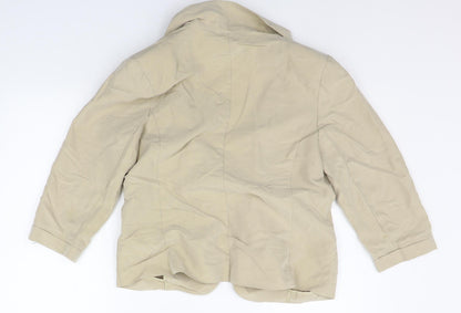 Back view of Atmosphere women’s beige cardigan jumper, size UK 12