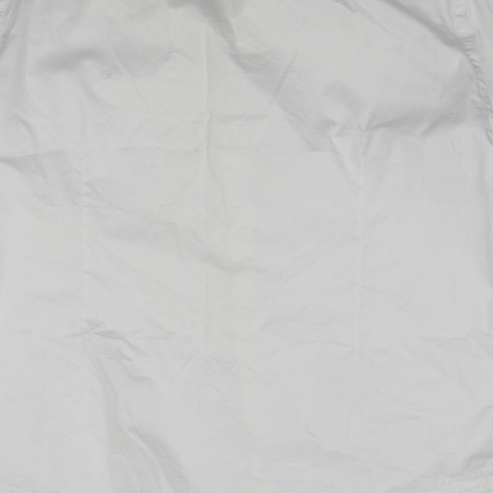 Hammond & Co. Mens White    Button-Up Size 18.5