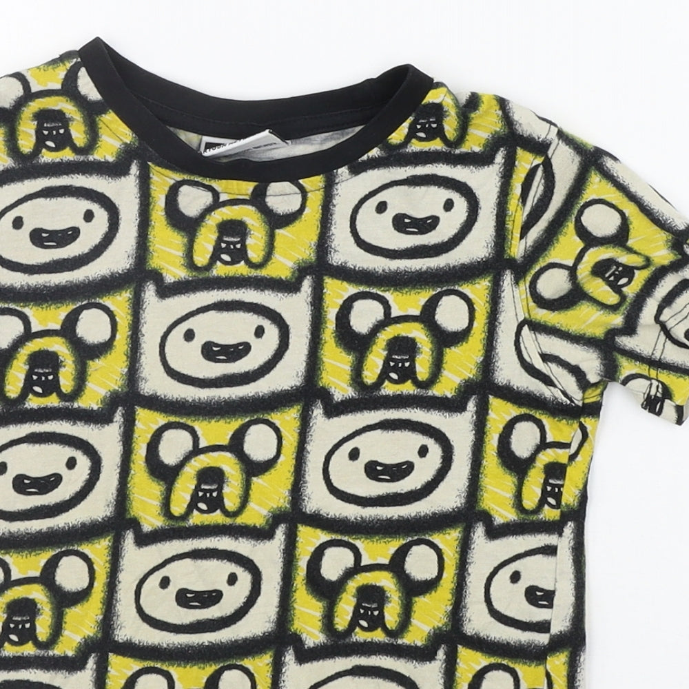 George Boys Yellow Geometric  Basic T-Shirt Size 5-6 Years