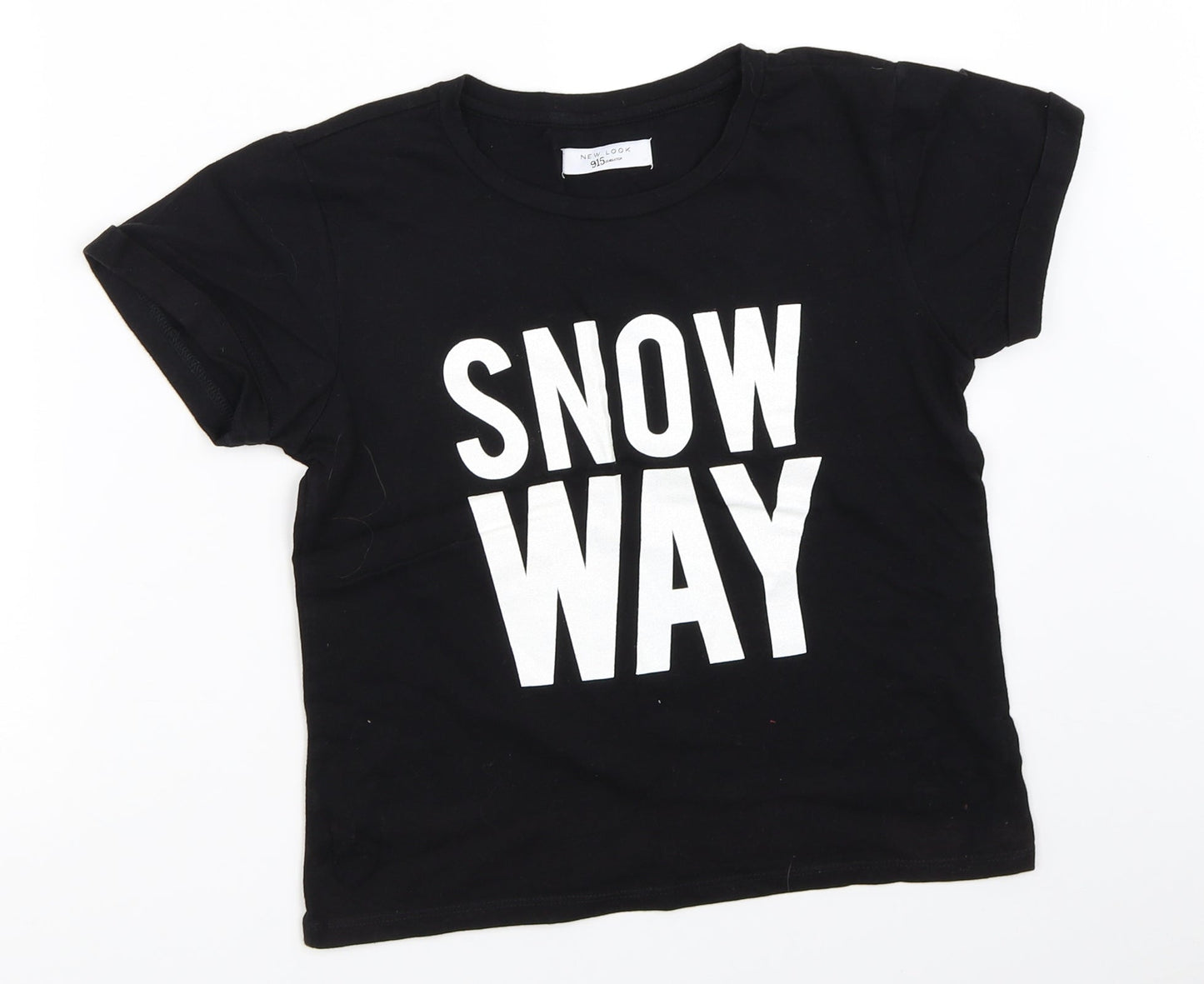 New Look Girls Black   Basic T-Shirt Size M