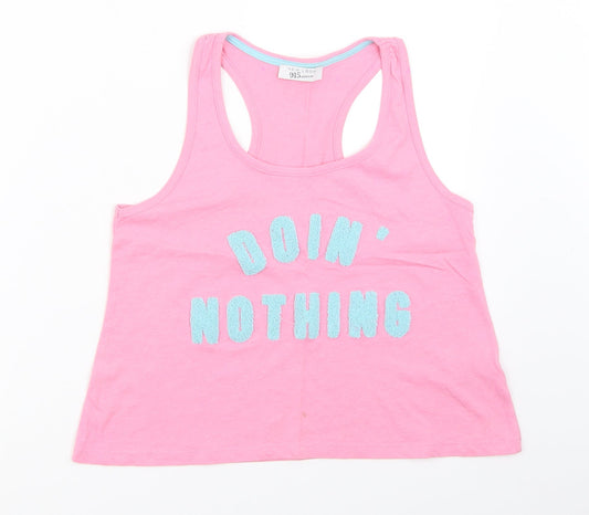 New Look Girls Pink   Basic Tank Size M