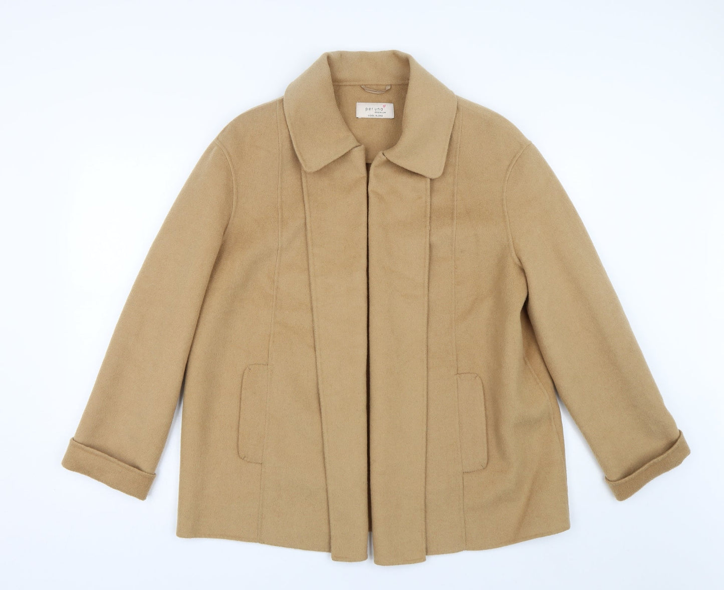 M&S Womens Brown   Overcoat Coat Size 14