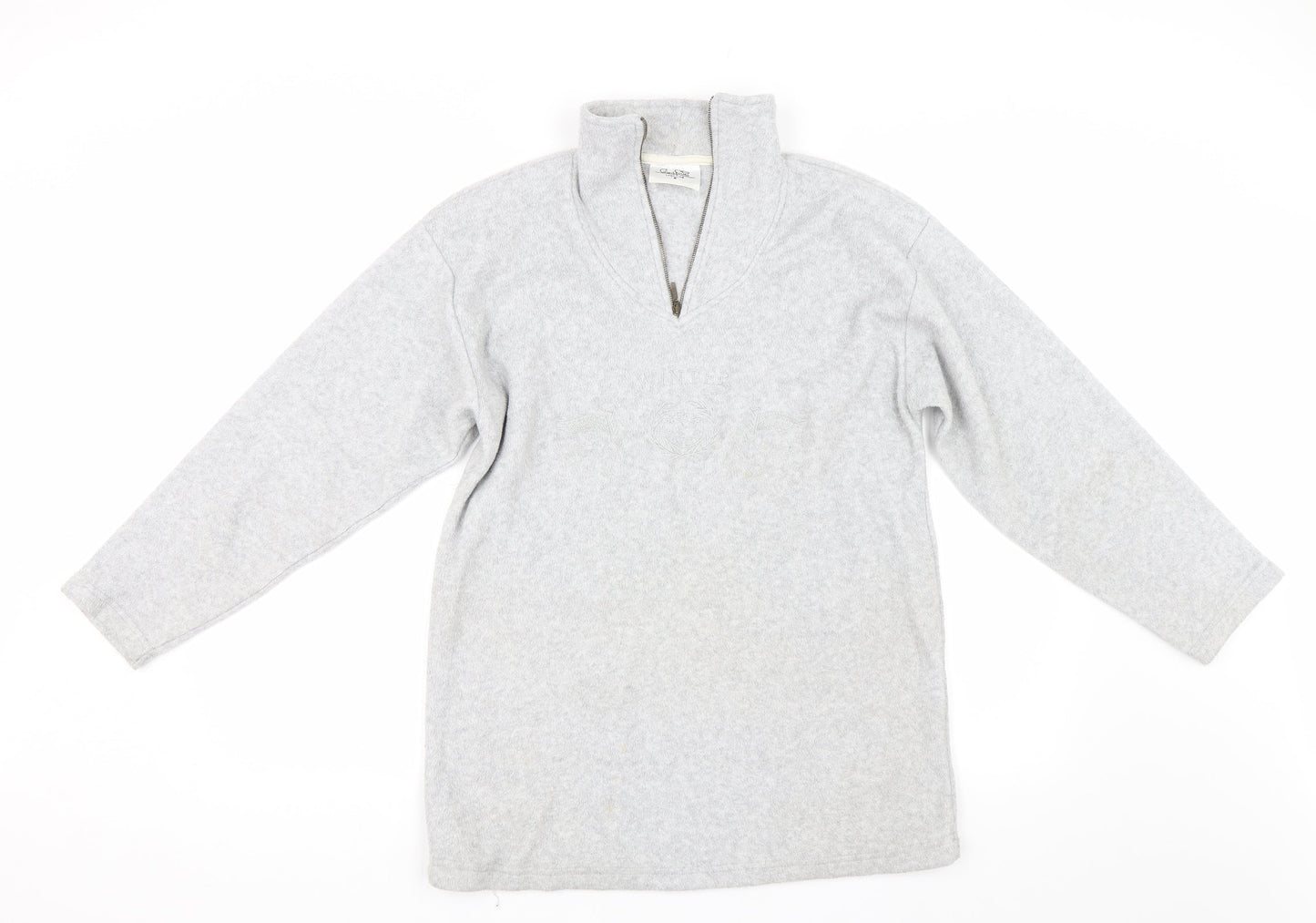 Giani Seroti Womens Grey  Fleece Henley Jumper Size S
