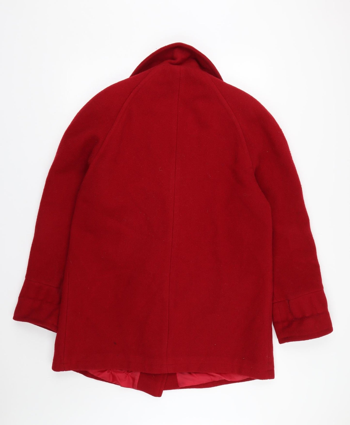 Essentials Womens Red   Overcoat Coat Size 14