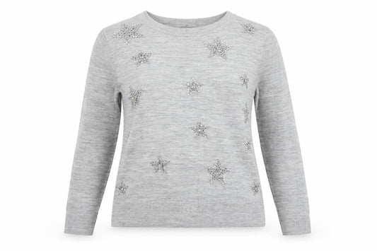 Marks & Spencer Womens Grey  Knit Pullover Jumper Size S