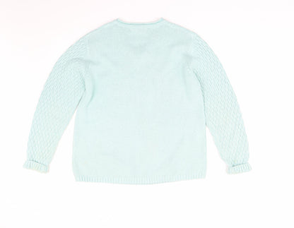 Isle Womens Green  Knit Pullover Jumper Size M