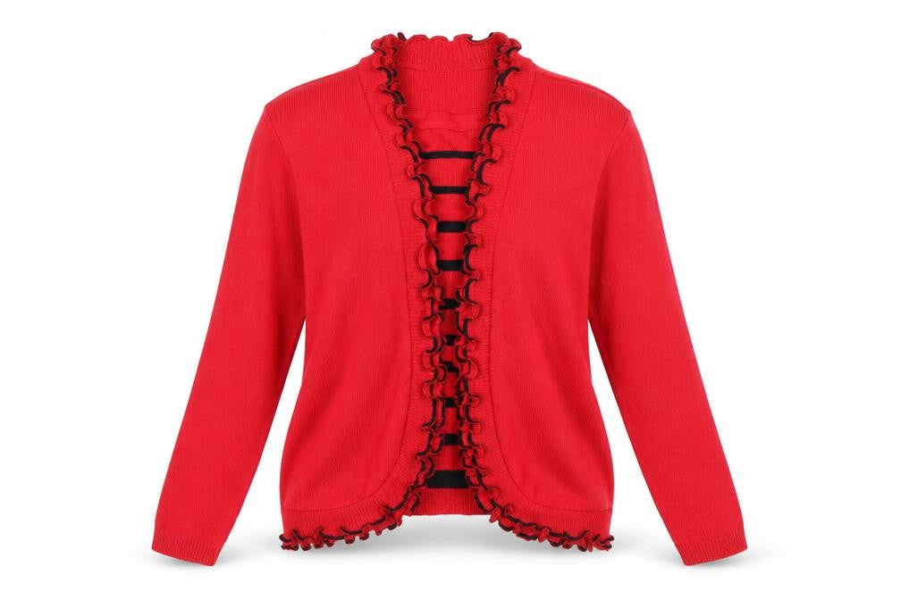 Just Elegance Womens Red Striped Knit Pullover Jumper Size L