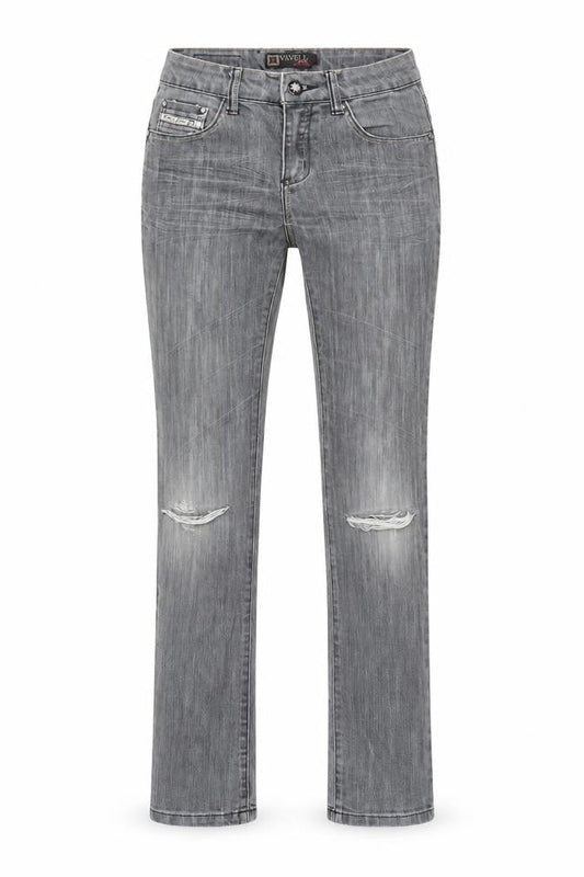 Vavell Womens Grey  Denim Skinny Jeans Size 8 L32 in