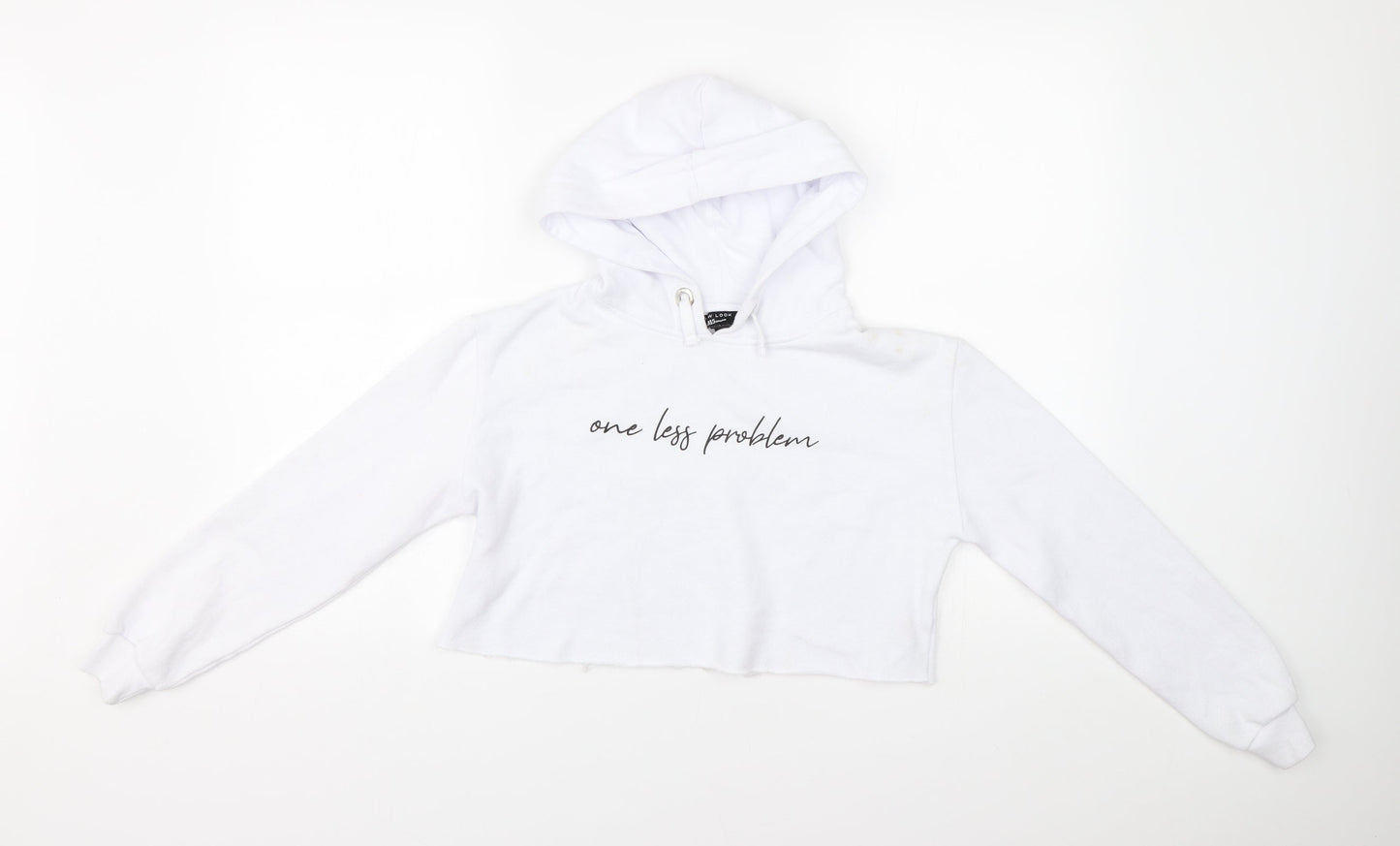 New Look 915 Girls White   Pullover Hoodie Size 10-11 Years