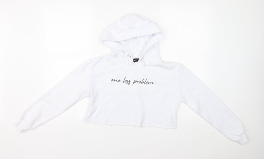 New Look 915 Girls White   Pullover Hoodie Size 10-11 Years