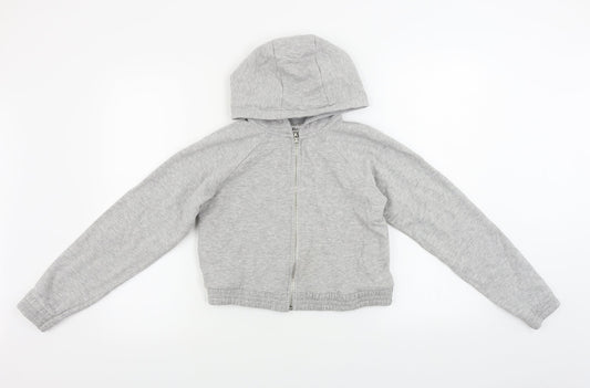 M&Co Girls Grey   Full Zip Hoodie Size 11-12 Years