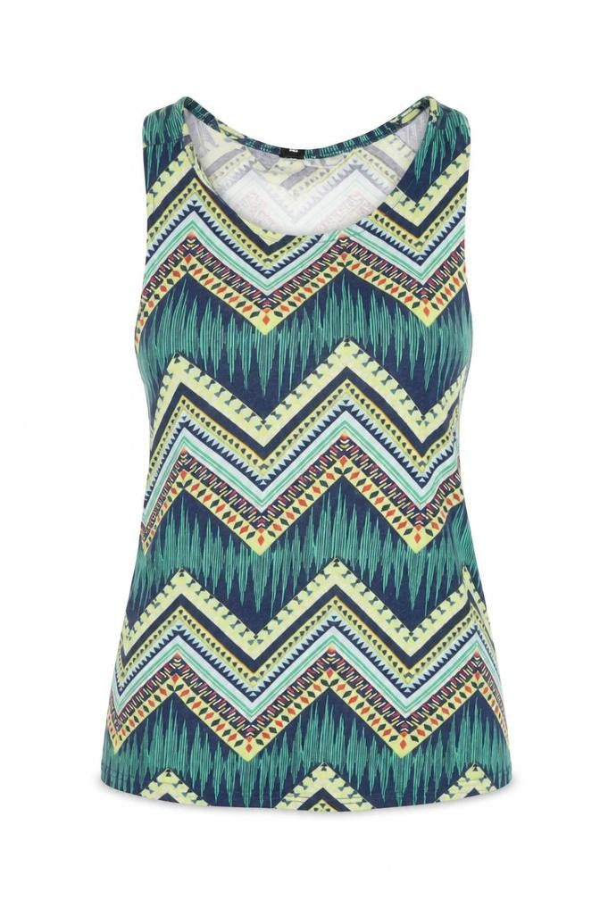 H&M  Womens Green Geometric  Basic Tank Size XS