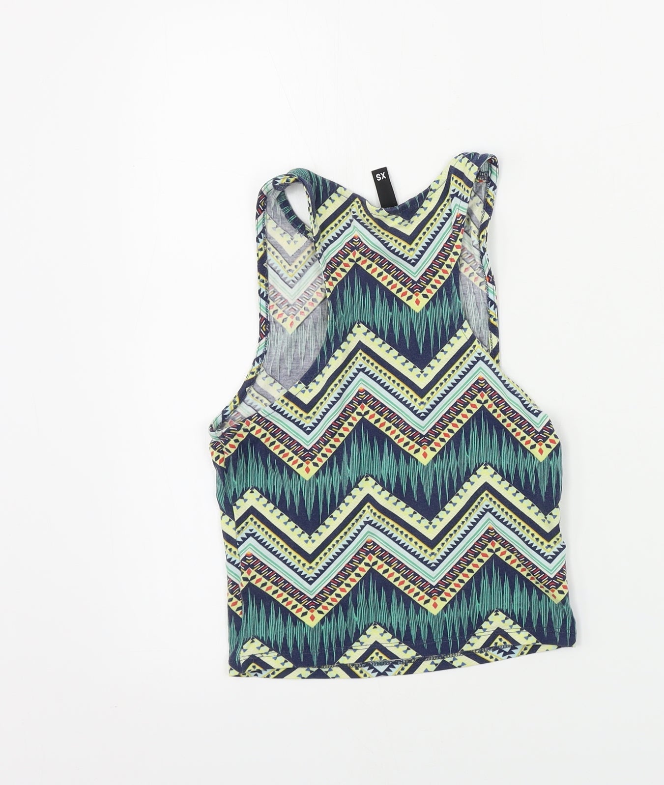 H&M  Womens Green Geometric  Basic Tank Size XS