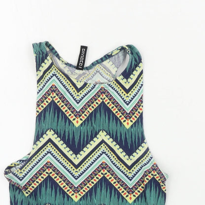 H&M  Womens Green Geometric  Basic Tank Size XS