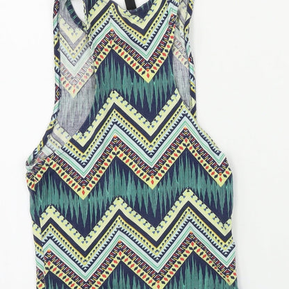 H&M  Womens Green Geometric  Basic Tank Size XS